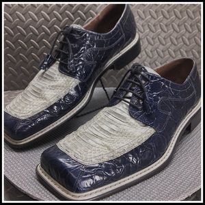 GIORGIO BRUTINI | Snake Skin Leather Dress Blucher